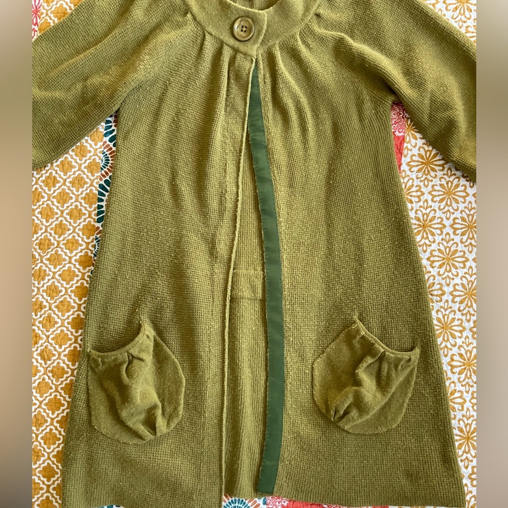 Laurie b. Moss green cardigan size L
